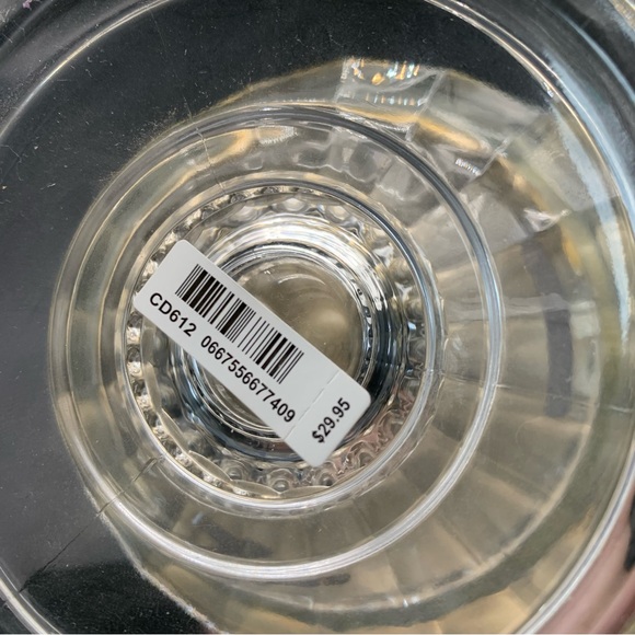 BATH & BODY WORKS GOLD GEM GLASS PEDESTAL LARGE 3 WICK CANDLE HOLDER - Picture 5 of 8